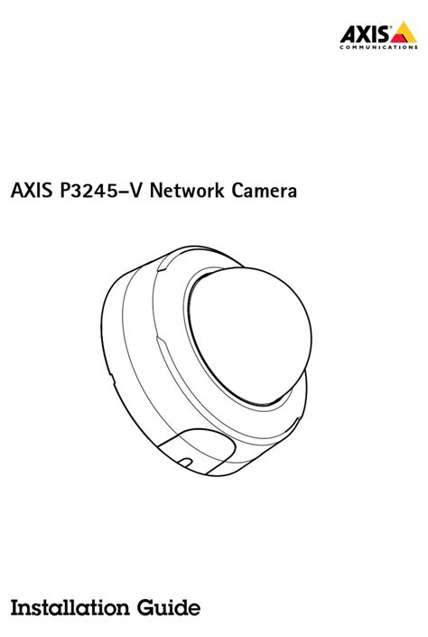 axis p3245 lve installation manual